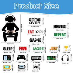 Sinekong gamer wall decal game-console motif brightens the game room.