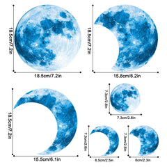 Sinekong removable vinyl moon wall decal easy repositioning without wall damage