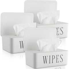 Singhoow 3pcs large wipes dispenser lid open showing easy access and moisture retention