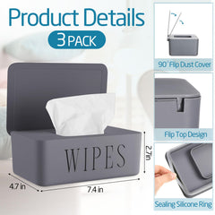 Singhoow wipe dispenser open lid shows dust-proof design for fresh wipes.