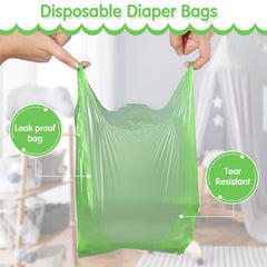 Sinmoe green diaper bags are durable and tear resistant for reliable use
