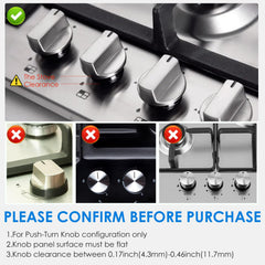 SINSETU push-turn knob locks fit flat surfaces across many stoves