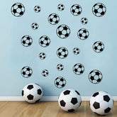 SITAKE soccer stickers 4pcs-14cm wall: bold kid-friendly decor for kids' rooms.