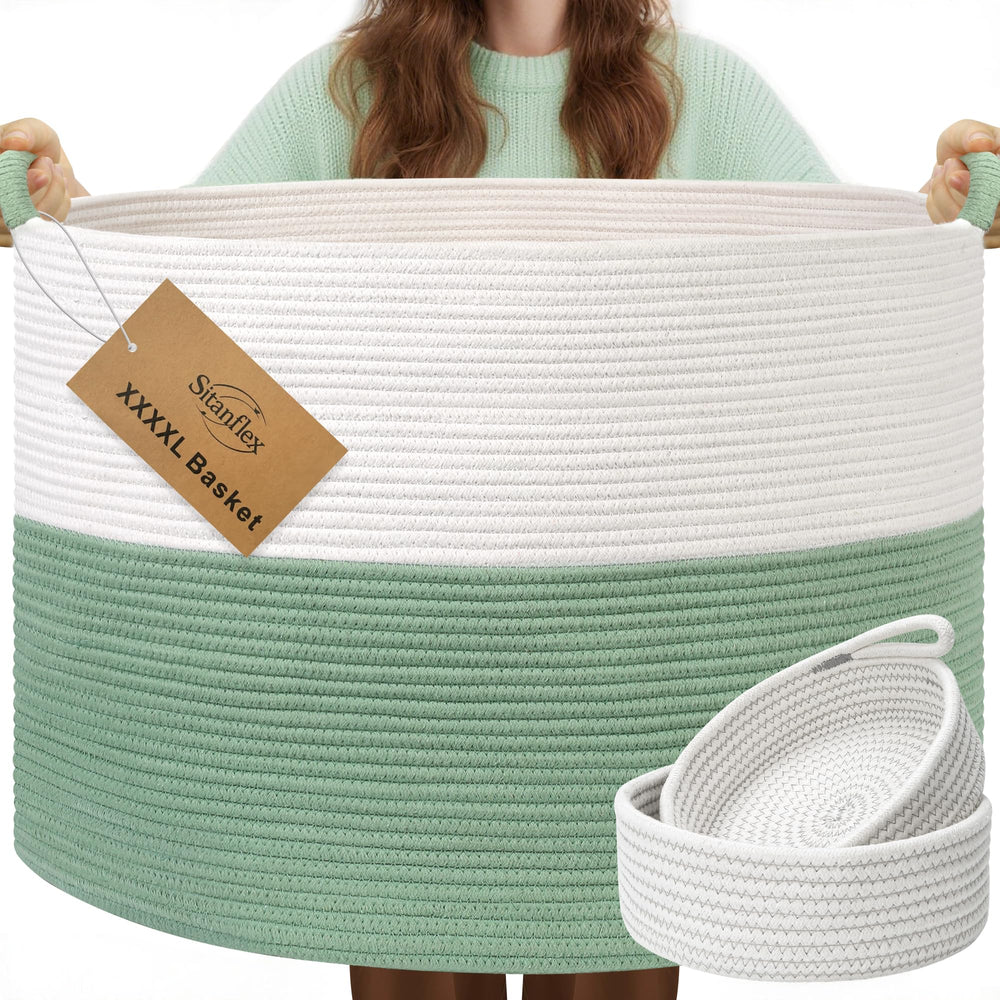 Sitanflex XXXXL blanket basket folded, showing compact storage and space-saving design