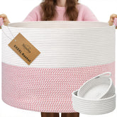 Sitanflex XXXXL 125L blanket basket front view for clutter-free living room.
