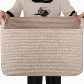 SIXDOVE 65L storage basket front view in brown for ample organization