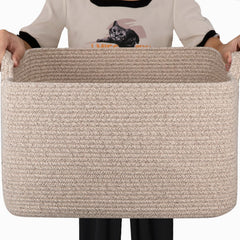 SIXDOVE 65L storage basket front view in brown for ample organization