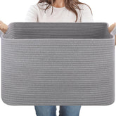 SixDove 65L storage basket, top view, showcasing large capacity for blankets and pillows.