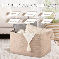 SIXDOVE collapsible storage basket folded flat for compact storage.