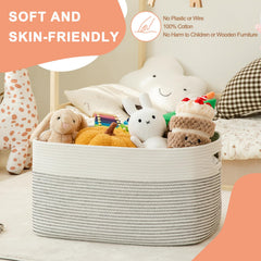 SixDOVE large 22x17x12 basket creates ample space for blankets and laundry
