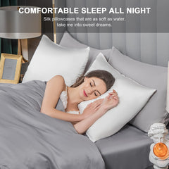 SIYUAN silk pillowcase temperature regulation close-up for cool summer and warm winter use