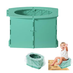 SJDHAHC portable toddler potty seat folded for travel, compact and easy to carry.