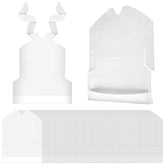 Skicuff white bulk-pack disposable bibs ready for family meals and mess protection