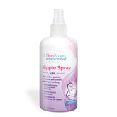 SkinSmart Nipple Relief Spray bottle provides gentle non-touch soothing for breastfeeding skin.