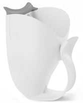 Skip Hop MOBY tear-free rinse cup channels water away from eyes for calmer baths.