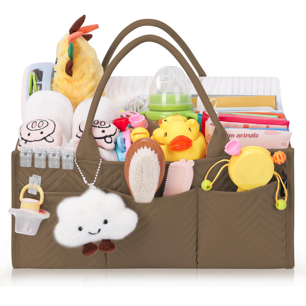 Skycase diaper caddy size 14.56 x 8.66 x 6.69 inches keeps nursery essentials neatly organized.