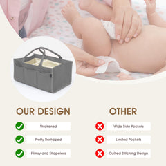 Soft-material Skycase diaper organizer that resists collapse when lightly loaded
