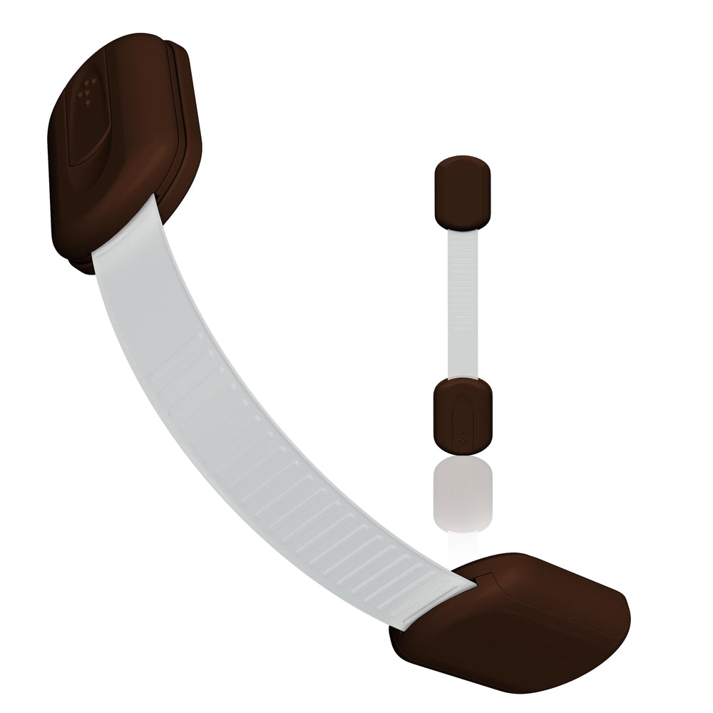 Skyla Homes baby-proofing locks two-pack with strong adhesive for versatile cabinet safety.