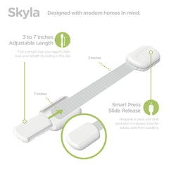 Skyla Homes durable-removable locks demonstrate easy removal without furniture damage.
