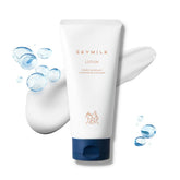 SKYMILK Ceramide Lotion bottle shows deep hydration for sensitive skin