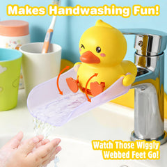 Skyroku Duck-Tastic kicking legs action entertains while teaching hygiene