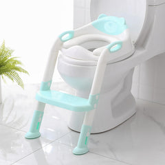 SKYROKU potty training seat front view with adjustable step helps toddlers reach safely