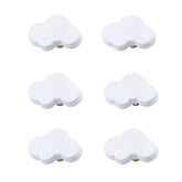 Skyscraper cloud knob in white soft rubber for safe kid-friendly furniture.