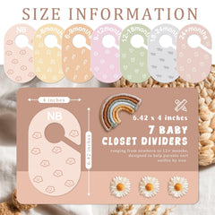 slapaflife baby closet dividers seven-size range helps organize newborn to 12 months outfits.