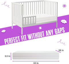 Sleepah dual-sided memory foam core indicates baby to toddler transition