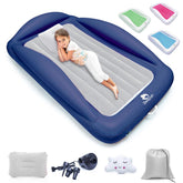 Sleepah toddler travel bed with safety rails keeps child snug during trips