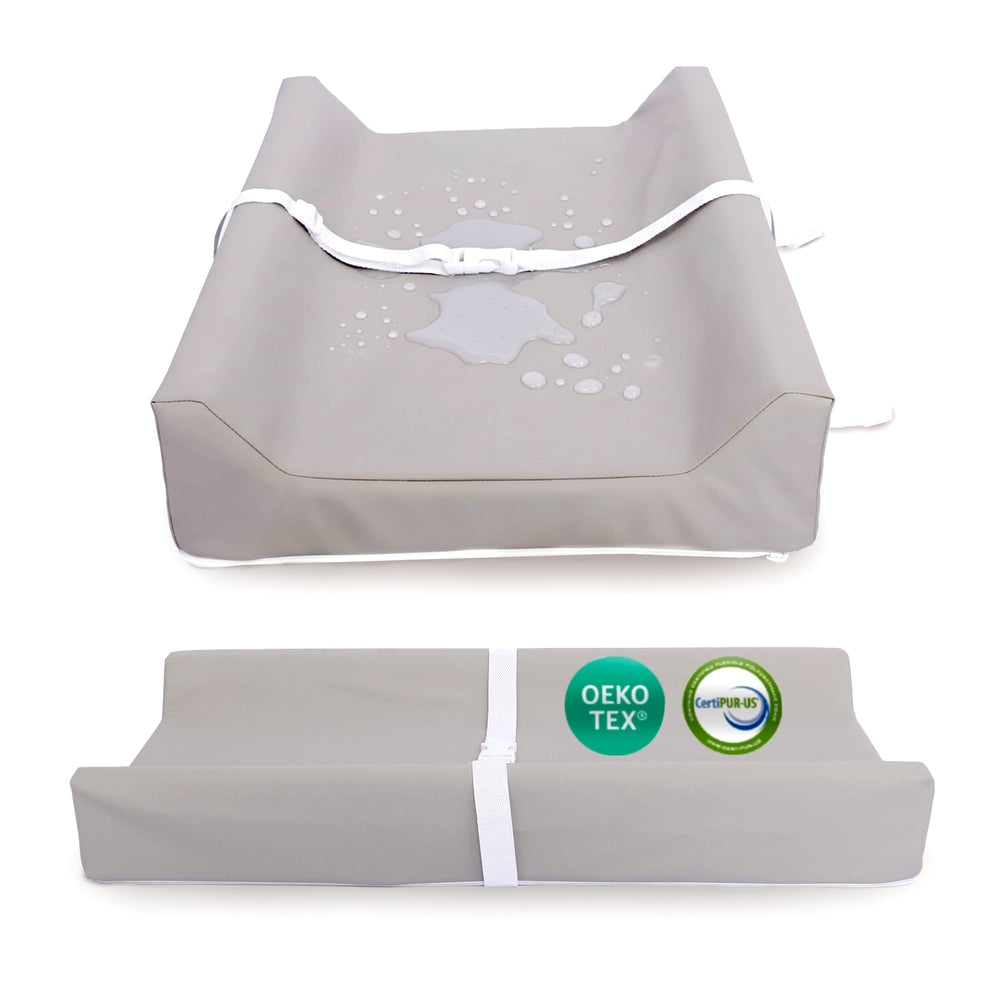 Sleepah vegan leather baby changing pad with waterproof surface for easy wipe-down.