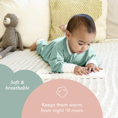 SleepingBaby Flying Squirrel pajamas cuffs and booties stay in place