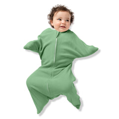 SleepingBaby Zipadee-Zip Basil fleece close-up for cozy night warmth.