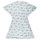 SleepingBaby Zipadee-Zip Happy Wolf swaddle folded for nap-ready snugness