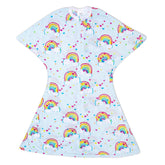 SleepingBaby Zipadee-Zip rainbow swaddle with starfish design promotes cozy womb-like sleep