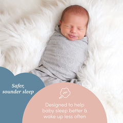 SleepingBaby Zippy Swaddle bottom zipper closeup highlights easy diaper changes