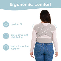 Sleepy Wrap enables hands-free carrying for errands and soothing rests.