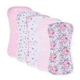 Sleepyturtle burp cloth in soft cotton protects delicate skin during feeds.