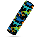 SLEILIN seat belt cover dinosaur black close-up shows soft neoprene comfort