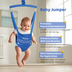 Slevoo Baby Jumper in blue color for cheerful play.