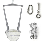 Slevoo Baby Jumper ceiling hook installation demonstrates secure anchor for safe bouncing.