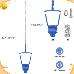 Slevoo Baby Jumper installation steps diagram for quick assembly.