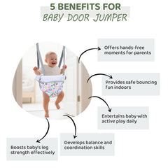 Slevoo Baby Jumper smooth-spring bounce delivers gentle, consistent movement for playtime.