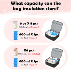SLINRKE Spectra bag large capacity stores pump parts and snacks neatly.