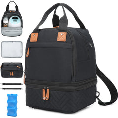 SLINRKE Spectra breast pump bag back view shows discreet transport for working moms.