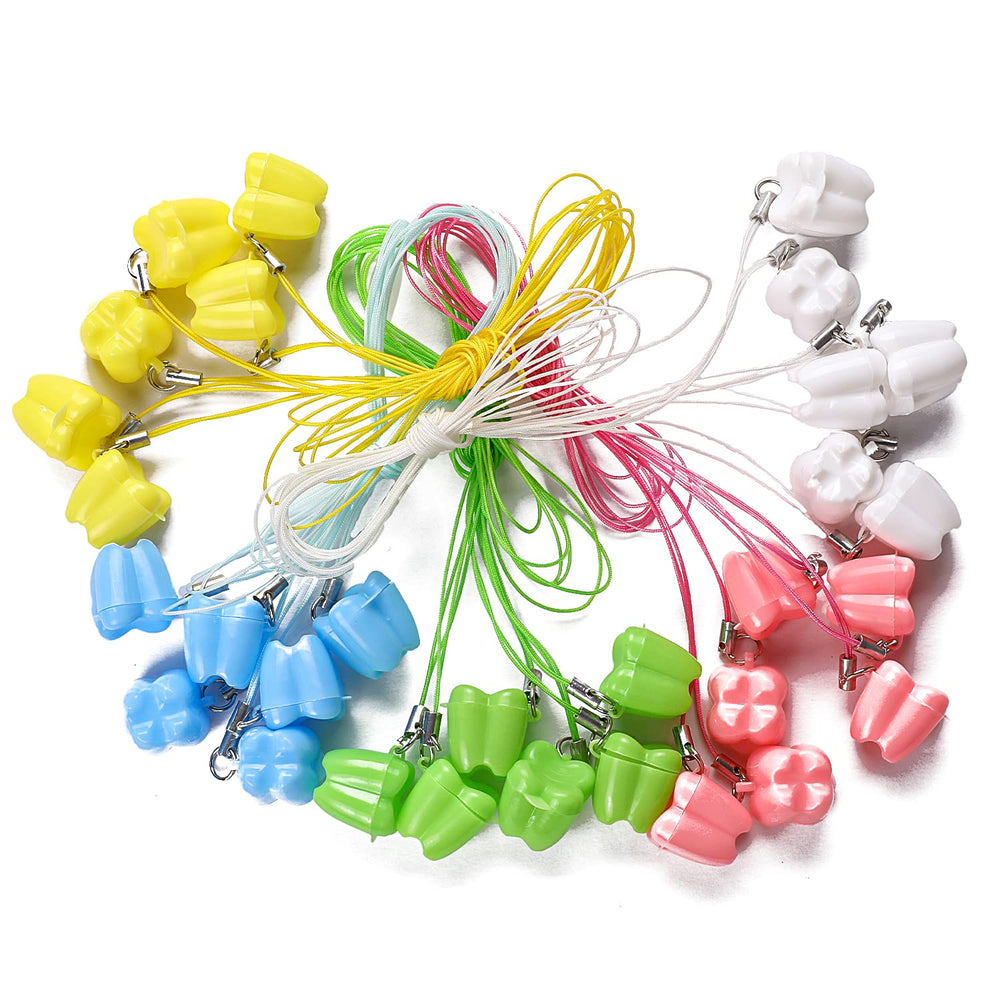 Sliverdew lost teeth saver necklace pack offers colorful keepsakes for organized baby teeth.