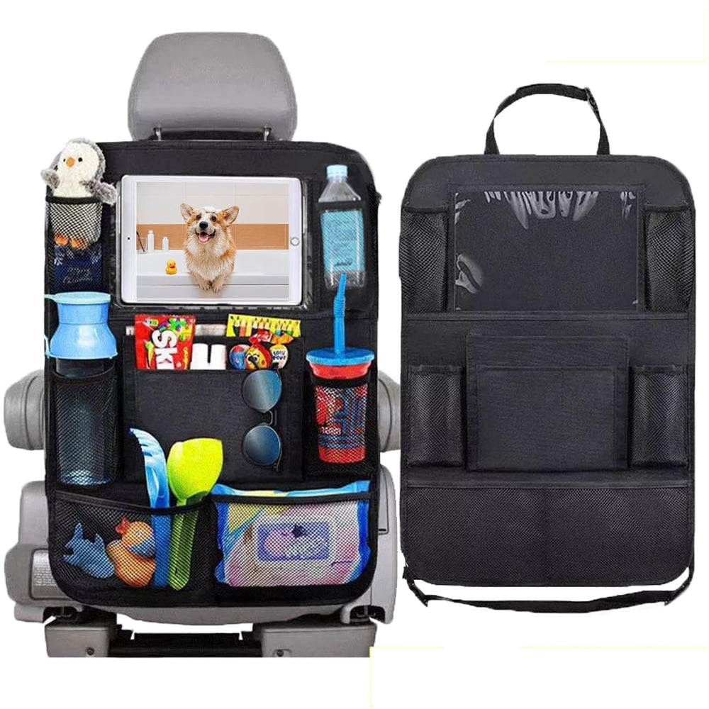 Slivery Color backseat organizer bundle keeps car clutter-free with thick padding