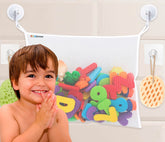 Slonser bath toy net 18x16 inch keeps toys neatly organized after bath.