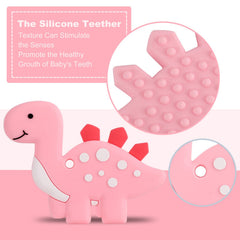 Slotic teether pacifier-clip combo demonstrates one-piece design to prevent drops.