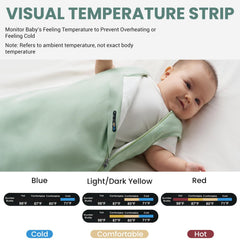 Slumber Buddy Sleep Sack with 2-way zipper enables easy diaper changes without waking baby
